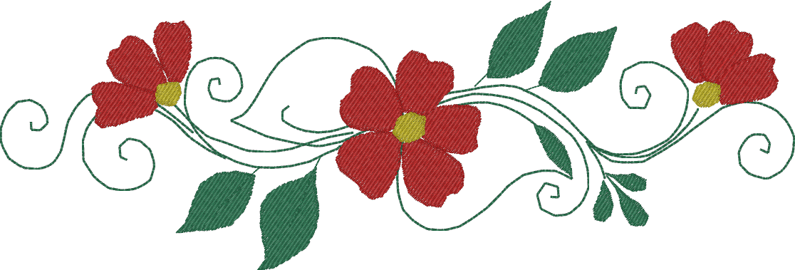 red flowers