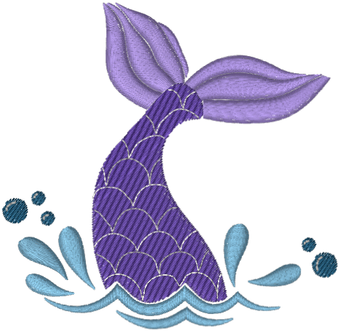 Mermaid Tail 2" x 3"