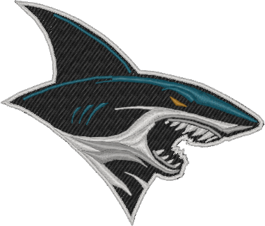 SJ Sharks 2017-22 Home Shoulder Patch ( sizing adjustable)