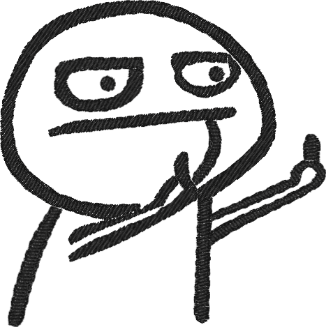 Troll face middle finger test
