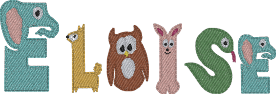 Eloise cute animal letters