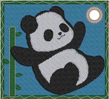 panda squared key chain