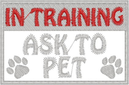 Service dog training patch